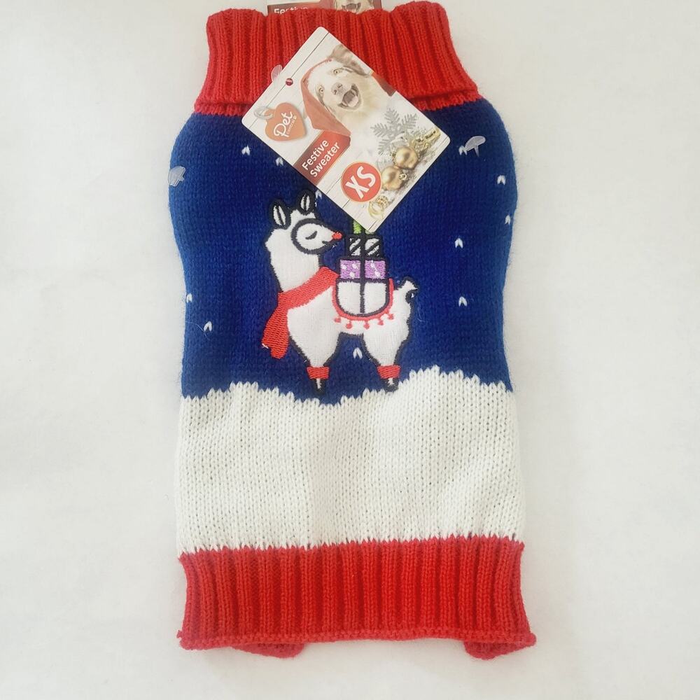 New XS dog llama sweater